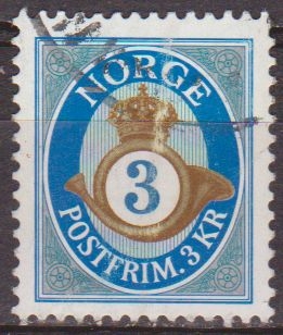 z vendido Noruega 2001 Scott 1284 Sello º Basica Tipo 1893 3 Timbre Norge, Norvège, francobollo Norvegia, Stamp Norway 
